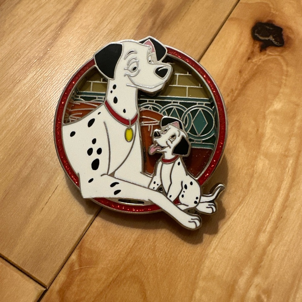 Pongo and son from 101 Dalmatians Pin